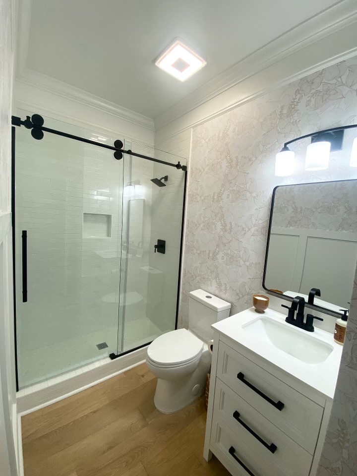 Walk-in shower remodel photo 