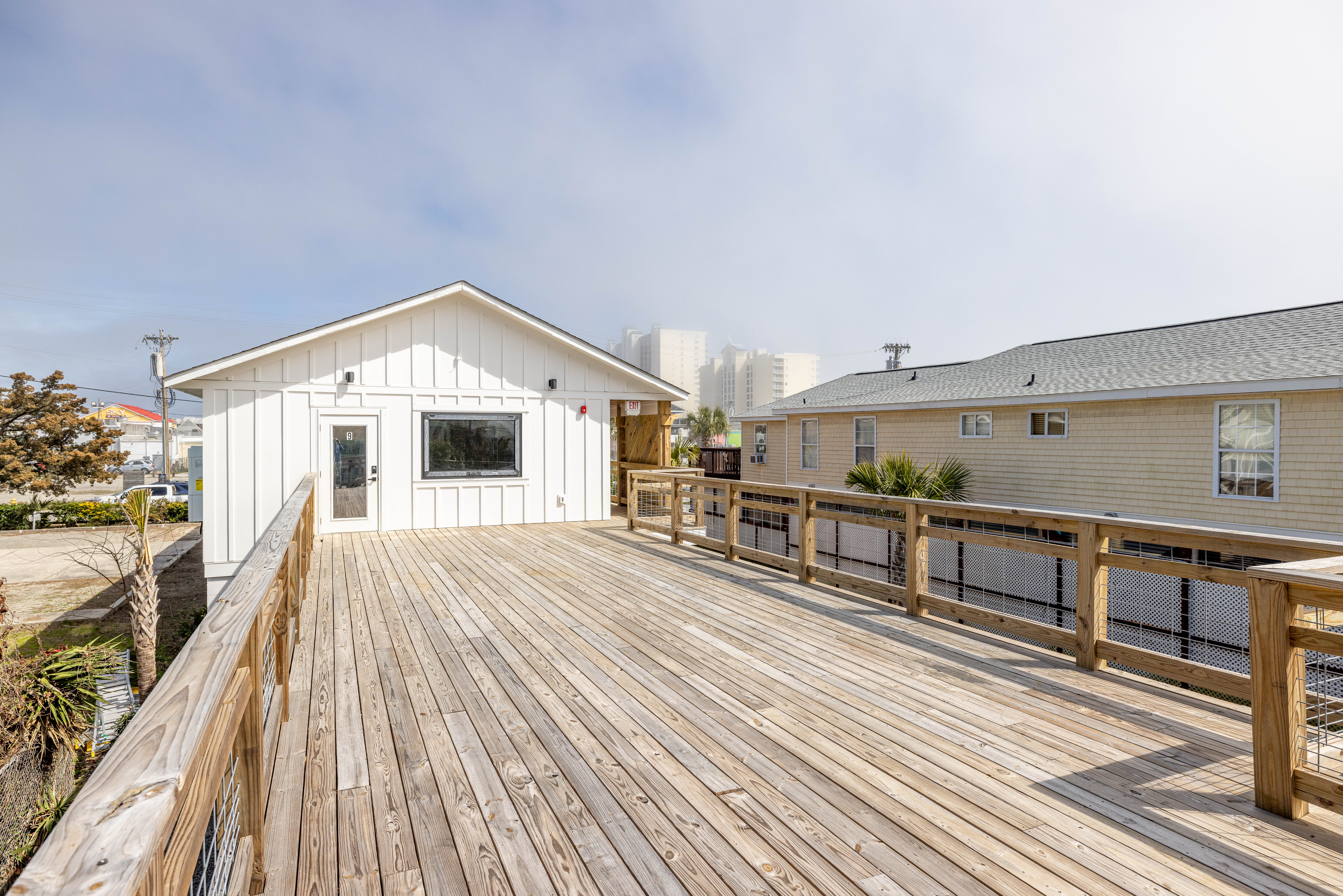New deck construction on concrete beam supports